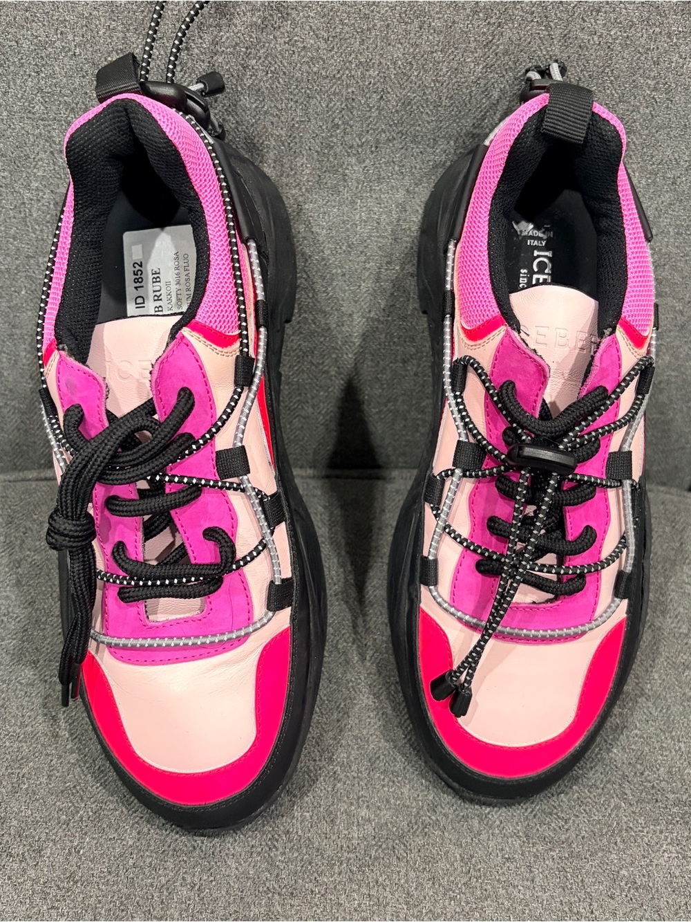 Iceberg Pink & Fuchsia Chunky Platform Sneakers